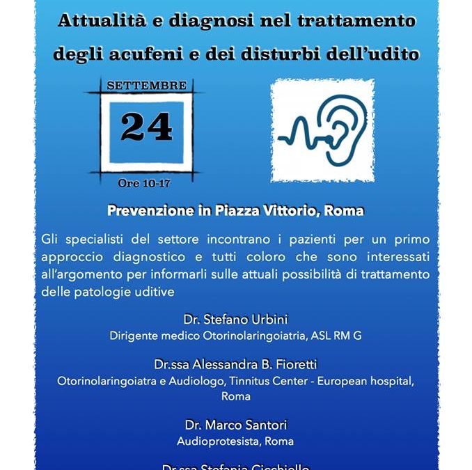 Attualità e diagnosi nel trattamento degli acufeni e dei disturbi dell’udito