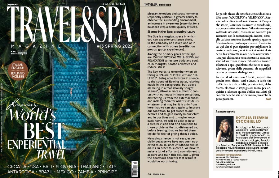 Travel: Il magico potere del SILENZIO – TRAVEL & SPA N.13 – Spring Issue 2022